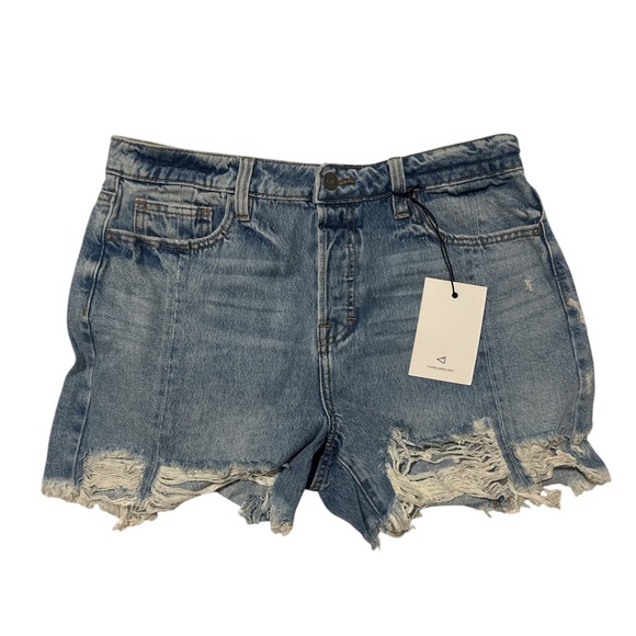 Hidden Jeans- Sofie Moms Shorts in Blue - Picture 1 of 3